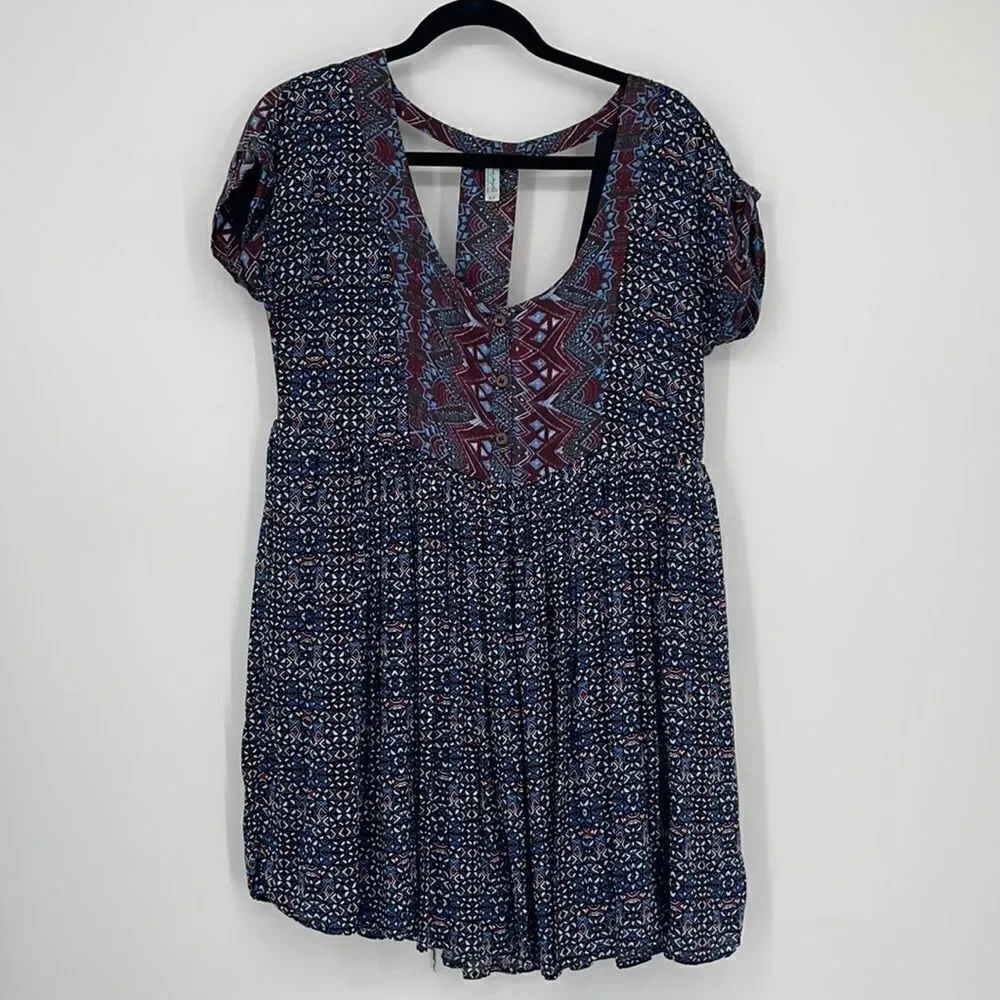 Free People Sundown Babydoll Dress SZ S